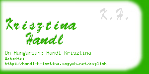 krisztina handl business card